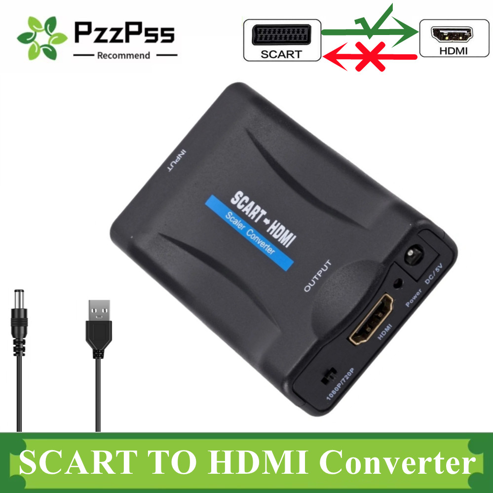 Scart To Hdmi - Высококлассный адаптер видео-аудио 1080P, совместимый с