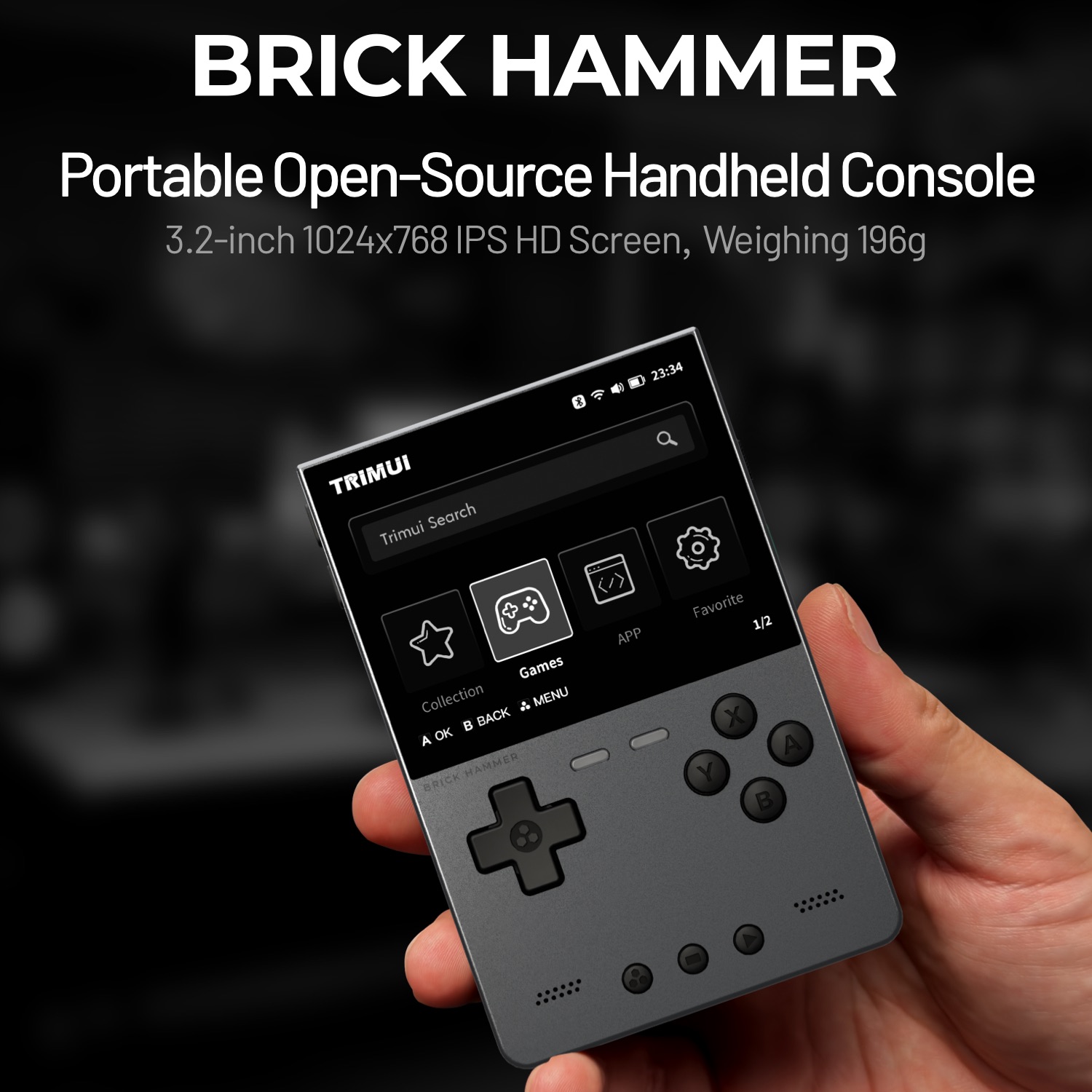 Retro Gaming Kiosk - TRIMUI BRICK HAMMER Ретро портативная игровая