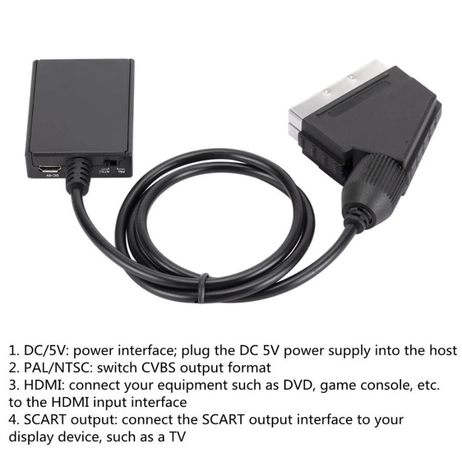 HDMI-совместимый преобразовате – обзор и цена Scart To Hdmi