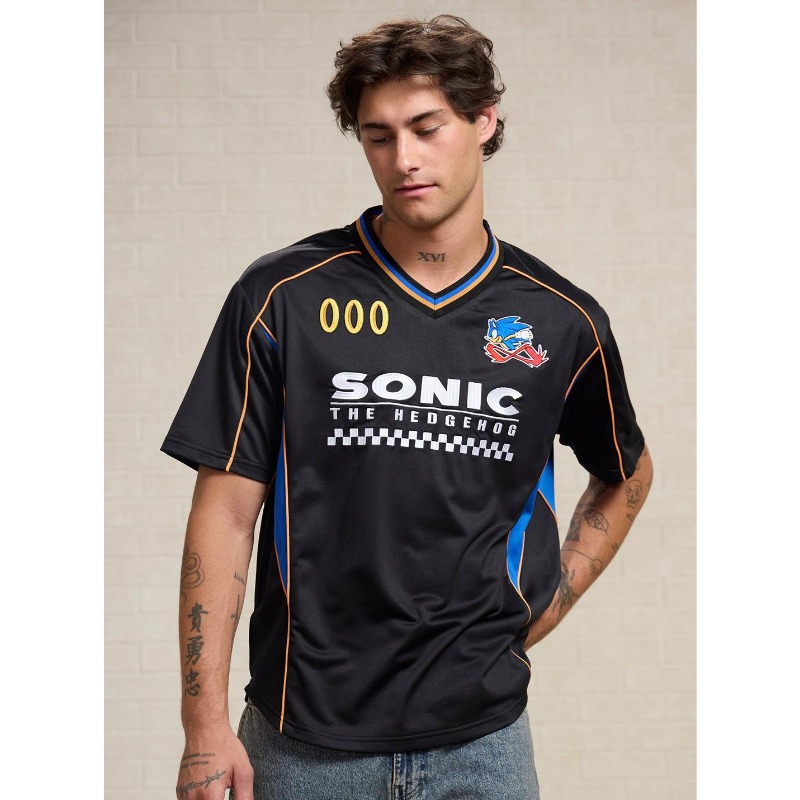 Мужская футболка-джерси Sonic  – обзор и цена Retro Gaming T Shirt